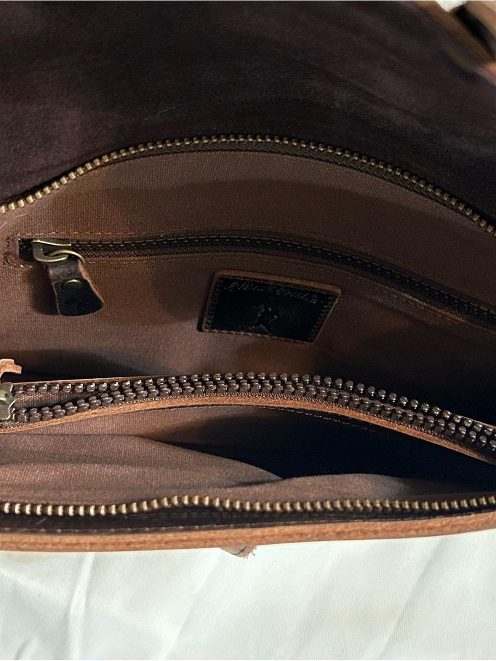 Leather Crossbody Bag in Dark Brown - Classic Women's Shoulder Bag - Picture 11 of 11